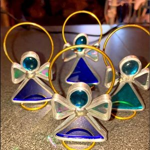 Stainless glass Angel handmade metal and glass